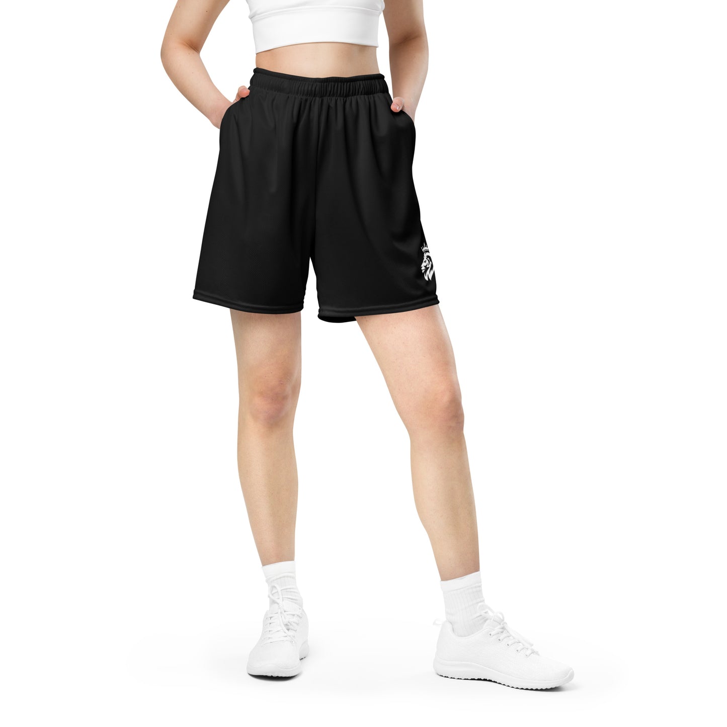 Black mesh shorts