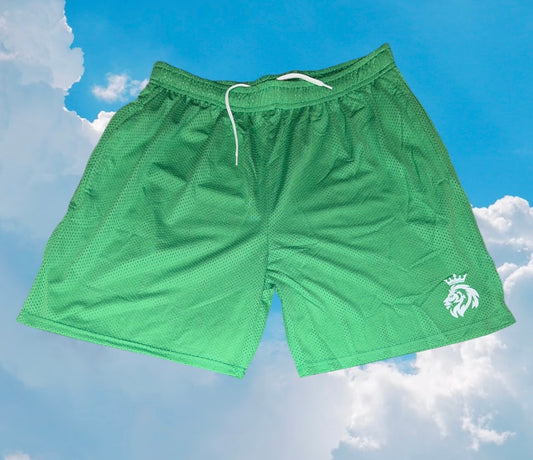 Green Mesh 5 inch shorts