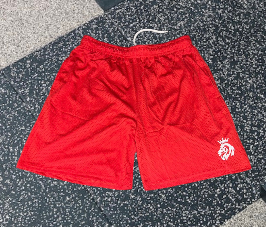Red Mesh 5 inch shorts