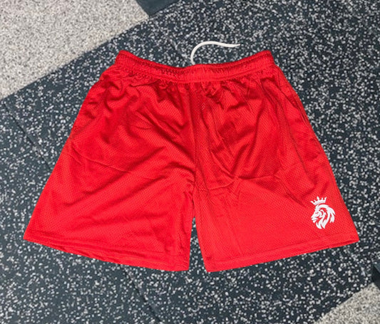 Red Mesh 5 inch shorts